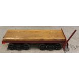 Live Steam: A 5 inch gauge, locomotive ride-on seat, scratch-built, length approx. 24". Please