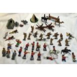 Britains: A collection of assorted Britains, Johillco etc. Lead figures including WW1 stretcher with