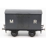 Gauge 3: A Gauge 3, 2 1/2 inch, Midland Railway, Box Van, metal construction, with opening doors,