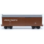 G Gauge: A Union Pacific, G Gauge, scratch built, Railroad Coach #7202, in maroon livery, length