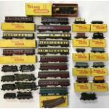 Railway: A collection of assorted Triang TT gauge Locomotives and rolling stock. Some boxed items.