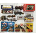 Diecast: A collection of assorted diecast, plastic and tinplate fire fighting vehicles to include