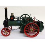 Traction Engine: A scratch-built, live steam, traction engine, finished in green and red livery,