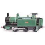 Locomotive: A 3 1/2 inch gauge, 0-4-2, Tank Locomotive, 'Ben', finished in green livery. Well-