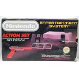 Nintendo: A boxed Nintendo Entertainment System, Action Set, within original box. Contains