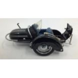 Franklin Mint: A boxed BMW R-50 Motorcycle and sidecar by Franklin Mint. Boxed with papers.