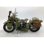 Franklin Mint: A boxed Harley Davidson 1942 WDA Military Motorcycle by Franklin Mint. Boxed with