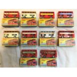 Matchbox: A collection of assorted Matchbox London Buses, No. 17, Preston Guild Merchants, Impel 76,