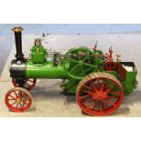 Traction Engine: A scratch-built, live steam, 2 inch scale, traction engine, finished in green and