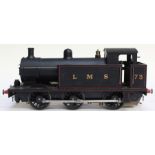 Locomotive: A Gauge G, 0-6-0, Locomotive, LMS, No. 73, finished in black livery with gold and red