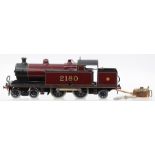 LMS: An O Gauge, clockwork, 4-4-2, locomotive, No. 2180, complete with Meccano key and small Meccano