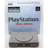 PlayStation: A boxed PlayStation console, SCPH-9002, original box with instructions. Untested for