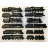 Hornby: A collection of assorted unboxed OO gauge Hornby and Triang locomotives. In used untested