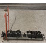 Live Steam: A 3 1/2 inch gauge, locomotive ride-on seat, scratch-built, with feet stirrups, length