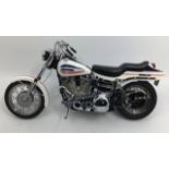 Franklin Mint: A boxed Harley Davidson 1971 Superglide by Franklin Mint. Boxed with papers.