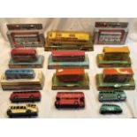 Dinky: A collection of assorted Dinky buses to include: Vega Major Luxery Coach 954, single decker