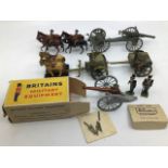 Britains: A boxed, Britains American Civil War Confederate Artillery Field Gun no.2058, boxed as