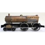 Locomotive: A part-built Gauge 3, 2 1/2 inch, 4-4-0, Locomotive. Scratch-built. No boiler