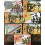 Airfix: A collection of assorted Airfix 1:32 scale model soldiers to include Japanese Infantry,