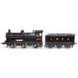 Locomotive: A Gauge 3, 2 1/2 inch, 0-6-0, Locomotive and Tender, LNER, No. 5644, finished in black