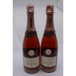 Two bottles of codorniu rosado Cava , Soft Pink In Colour With Fruity and summer fruit flavours