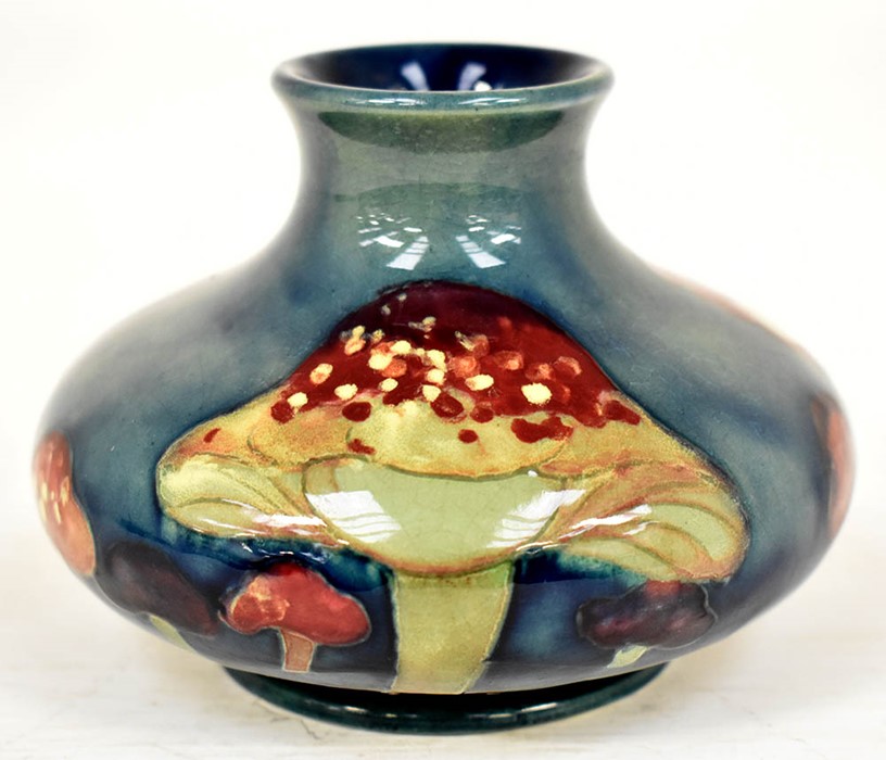 The Mitchell Collection of Moorcroft Pottery: A William Moorcroft 'Claremont' pattern vase on blue/ - Image 2 of 4