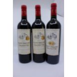 Three Bottles of Saint Emilion grand Cru (two 2015 and one 2016) all bottles are Base Neck level,