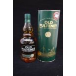 A Bottle Of Old Pulteney 21 Year Old Single Malt Whiskey in Presentation Box. Winner of the 2012