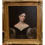 British School, circa 1830, portrait of Elizabeth Mary Greville (nee Pearson), bust length wearing a
