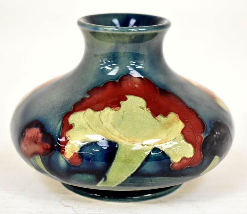 The Mitchell Collection of Moorcroft Pottery: A William Moorcroft 'Claremont' pattern vase on blue/