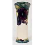 The Mitchell Collection of Moorcroft Pottery: A William Moorcroft 'Pansy' pattern 21 shape trumpet