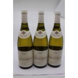 Three Bottles of Bouchard pere & Fils Pouilly  - Fuisse chardonnay with complex  buttery tones,