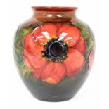 The Mitchell Collection of Moorcroft Pottery: A Walter Moorcroft Flambe 'Anemone' pattern 188