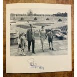 HRH Prince Philip, Duke of Edinburgh. Autograph Christmas card, signed 'Philip 1959' in bold blue