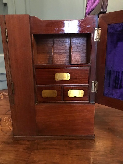 A Victorian Savory & Moore of New Bond St flame mahogany apothecary box, hinged cover opening to a - Image 4 of 5