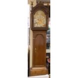 A George II eight day oak longcase clock, circa 1730, made by John Buffett of Colchester who