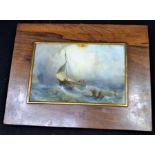 **WITHDRAWN** Late 19th/Early 20th Century, Continental School, oil on board of a stormy scene at