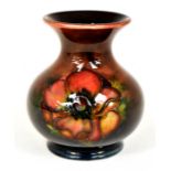 The Mitchell Collection of Moorcroft Pottery: A Moorcroft Flambe 'Anemone' pattern vase on blue/