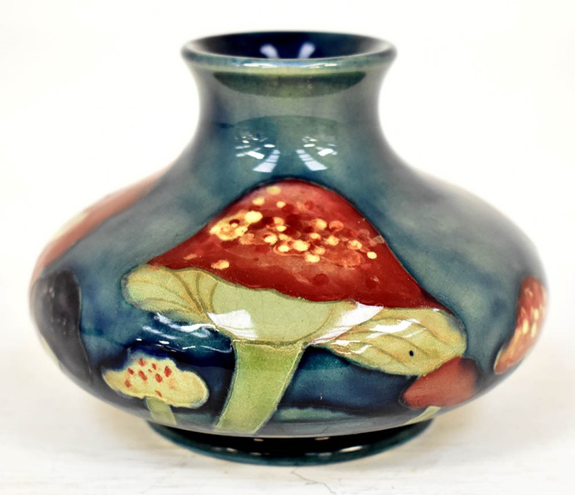 The Mitchell Collection of Moorcroft Pottery: A William Moorcroft 'Claremont' pattern vase on blue/ - Image 3 of 4