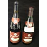 Two Bottles of Blaunkfrankisch wine 1995-1997 both bottles measure at neck height