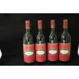 Four Bottles of Valpolicella , all bottles are bin soiled and measure into neck