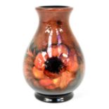 The Mitchell Collection of Moorcroft Pottery: A Moorcroft Flambe 'Anemone' pattern 7 Kiln shape vase