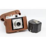 A Agfa Isola camera 1960/70's in brown case, plus a 1950's Baby Brownie