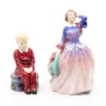 Royal Doulton lady figurine of Blithe, Morning and a Paragon figure of David
