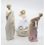 Three Royal Doulton ladies; Devotion, Free as the Wind, Love Letter