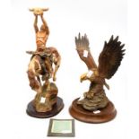 Franklin Mint Prayer to the Heeling Spirit American Indian along with a golden eagle