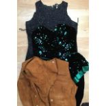 Vintage clothing, large bag containing good quantity of vintage textiles to include Jaeger,