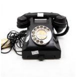 A 1950's black dial telephone, converted