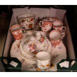 Royal Crown Derby Red Avesbury coffee set with dinner plates along with Posie china dinner wares