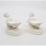 A pair of Royal Worcester table salts, blank